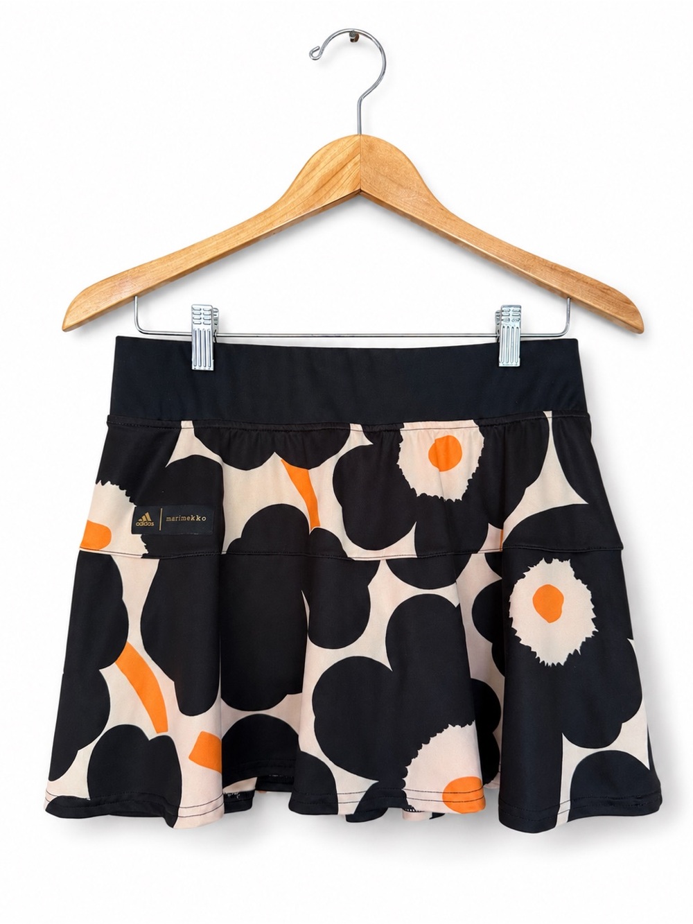 Adidas x Marimekko Unikko Tennis Skirt Skort Black Pink Orange M